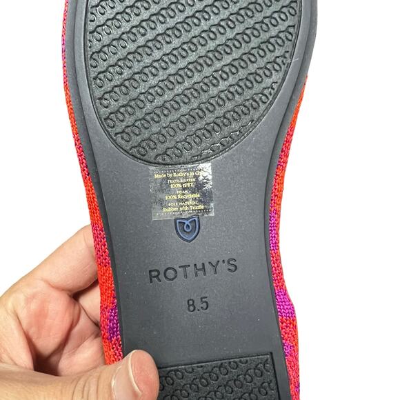 Rothy's Pomegranate Gingham Square‎ Flats Women’s Size 8.5 - Picture 8 of 9
